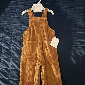 Kids Corduroy Overalls - Brown